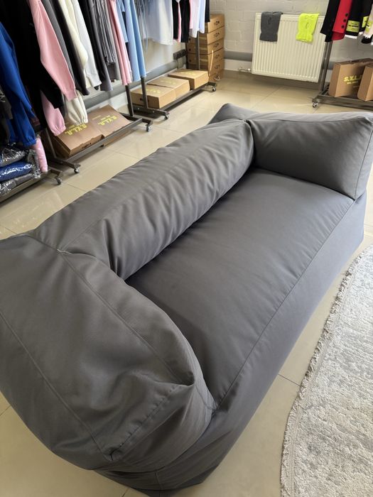 Бескаркасный диван "Кубик-2" серый