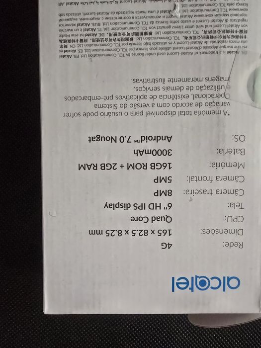 Alcatel A3 xl como novo