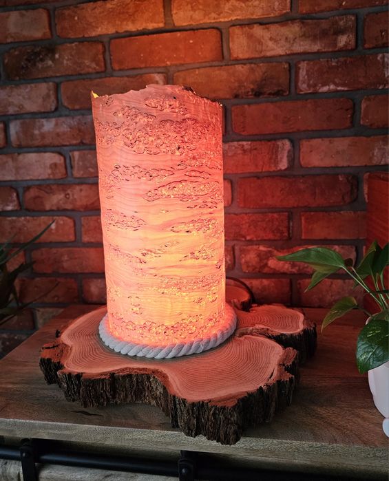 Unikalna lampka nocna HANDMADE | Styl Rustykalny / Loft | Drewno
