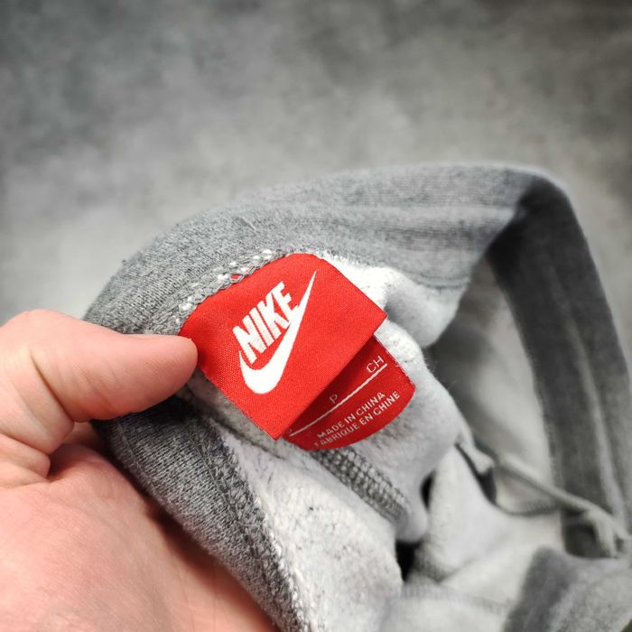 MĘSKIE Zestaw Dres Nike Szary Spodnie Dresy Bluza Kieszonka Bawełna
