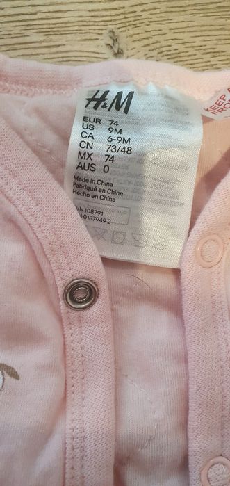 Piżama h&m r. 74