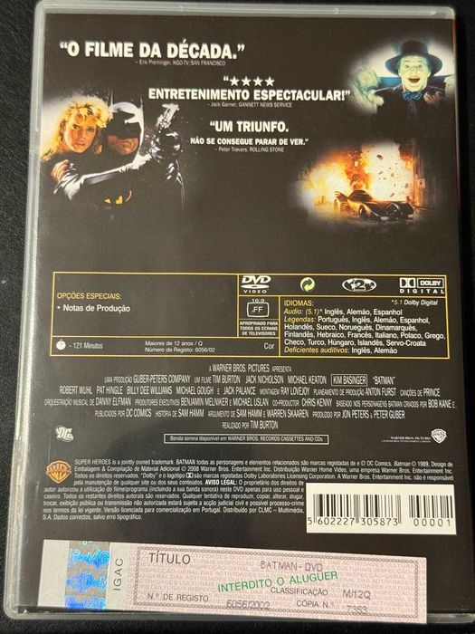 DVD do filme Batman