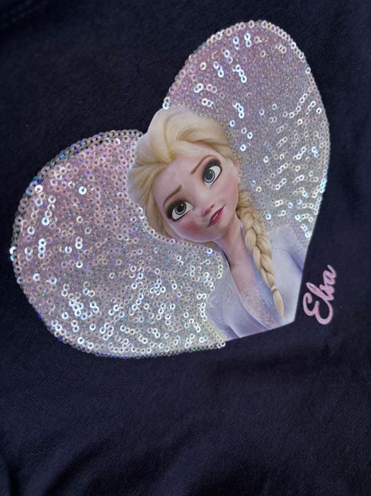 Elsa, Elza, Frozen, Kraina Lodu dresowa TIUL  cekiny NOWA 122 128