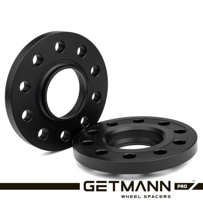 Проставки колісні Getmann 5x120 15мм ЦО 72.6 DIA 72.6 скрізні BMW чорні ковані алюмінієві для дисків