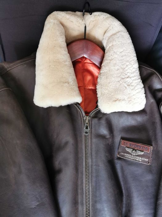 REDSKINS Oryginalna kurtka skórzana Pilotka BOMBERKA XXXL JAK NOWA