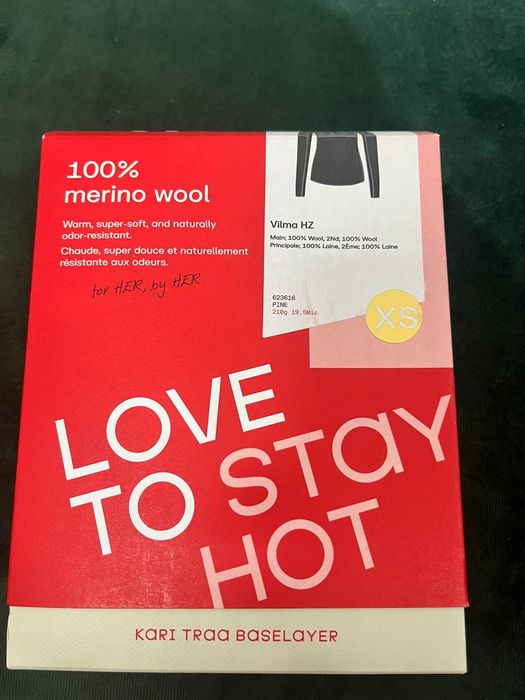Kari Traa koszulka 100% merino bluzka termoaktywna wełna baselayer XS