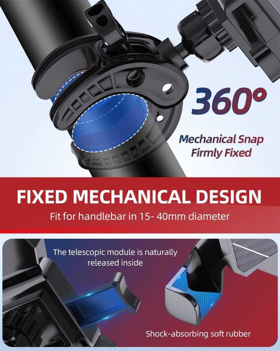 Cvozo uchwyt rower motor telefon 5-6,8" iPhone Samsung Xiaomi pancerny