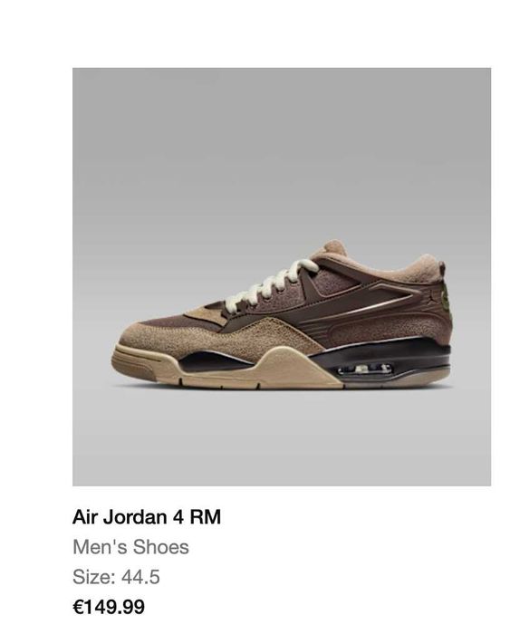 Air Jordan 4 RM Novos — Tamanho 44.5