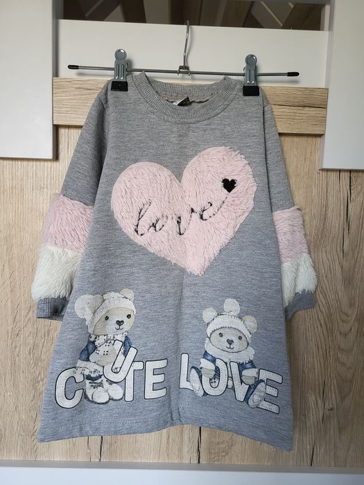 Стильное платье на флисе 2-3 года, 92 см