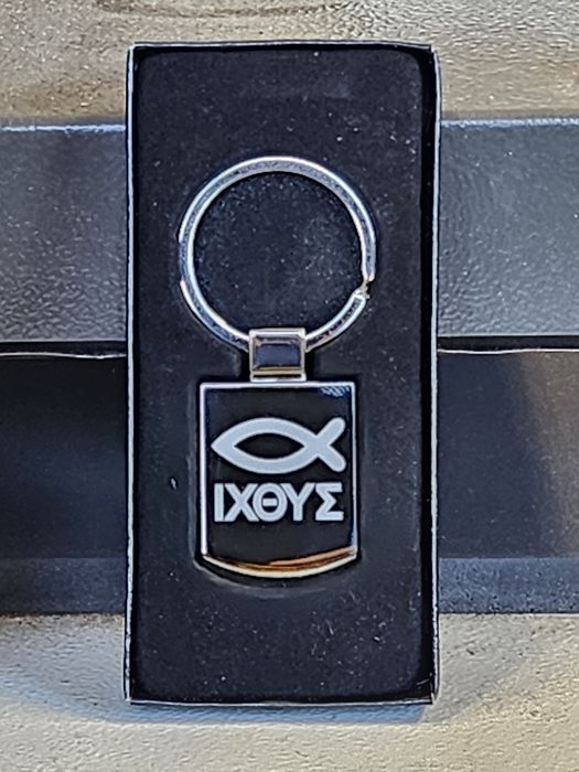 Brelok religijny ICHTIS od e-religijneCOM  NOWY srebrny do kluczy