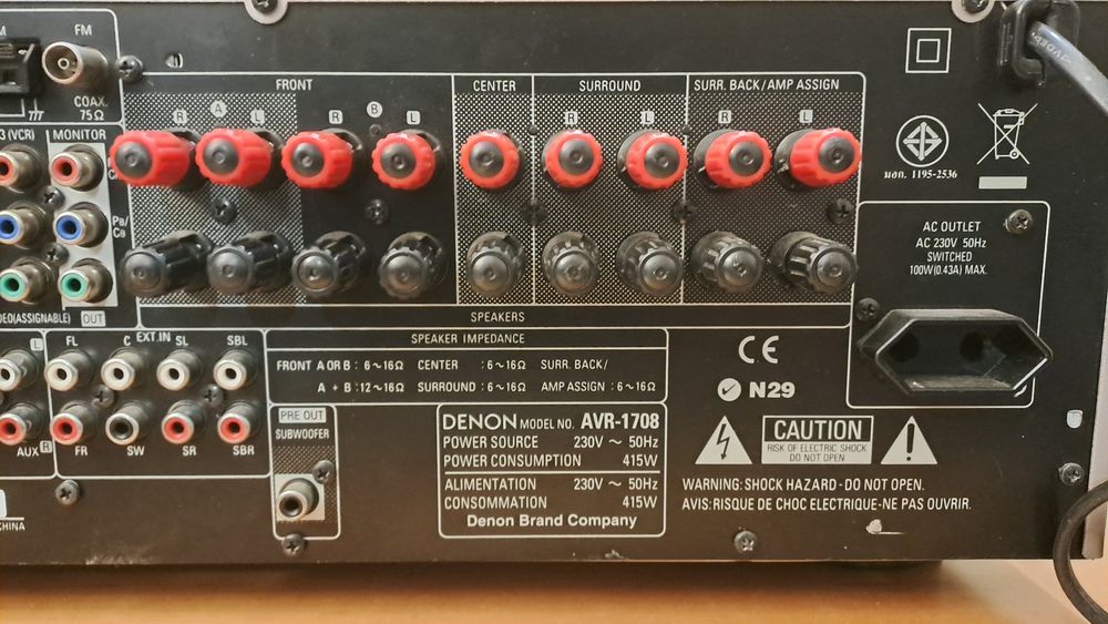 Amplificador e DVD Denon 7.1