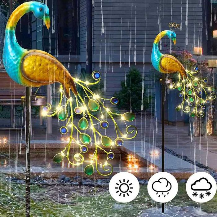 Paw Solarny Świecąca Led Ozdoba Solarna Ogrodowa Dekoracja Wbijana