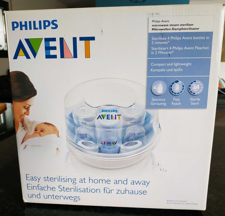 Esterilizador a vapor para micro-ondas, da Philips AVENT