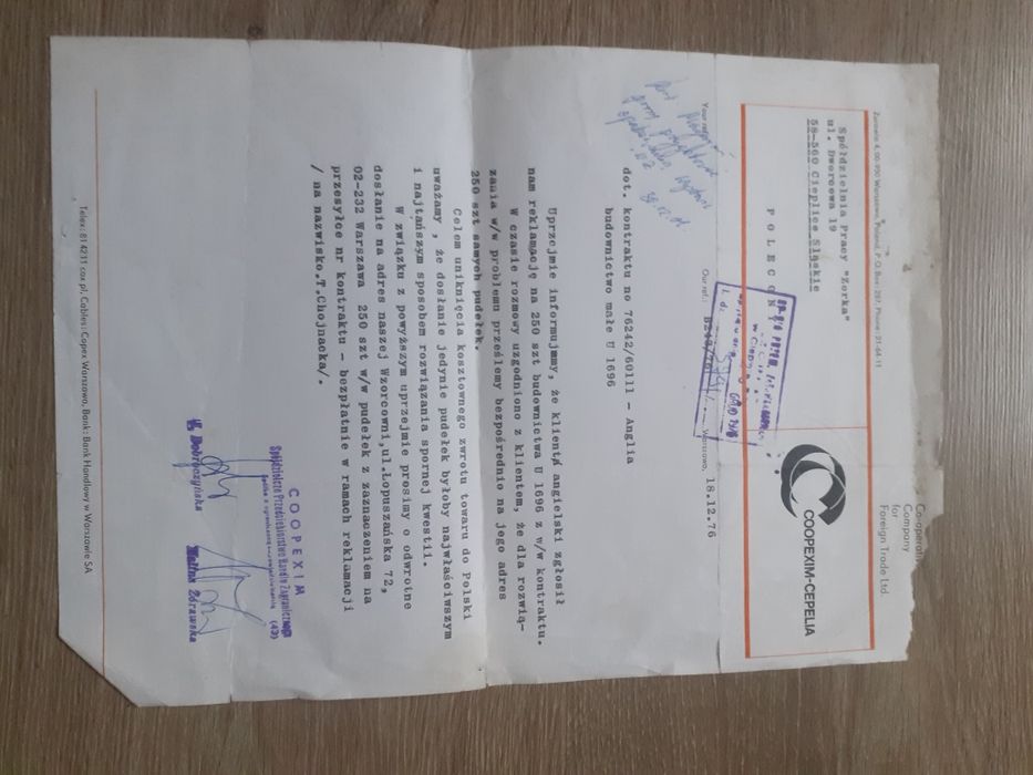 Dokument Prl Cepelia