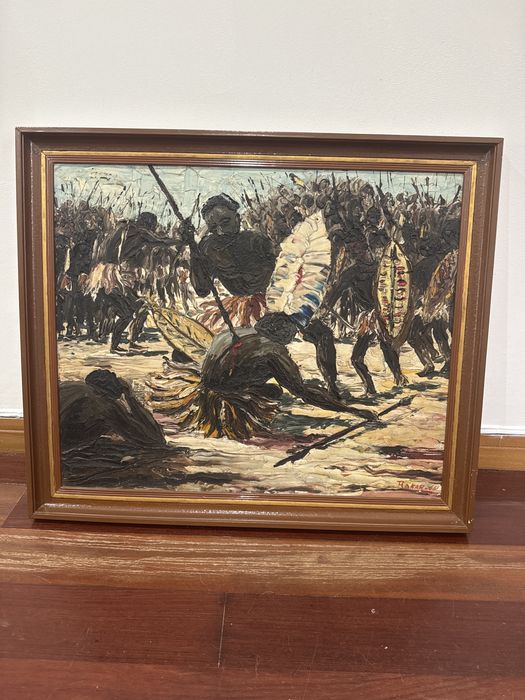 Quadro pintado a espatula