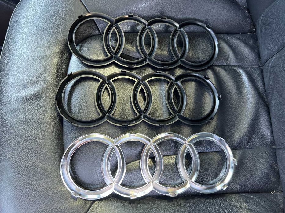 Эмблема шильдик значок кольца Audi A1 A3 A4 A5 A6 A7 A8 Q2 Q3 Q5 Q7 Q8