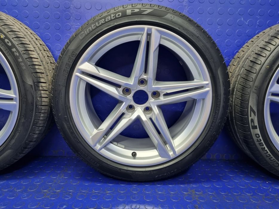 KOMPLET kół felg aluminiowych 18” x 8.5” AUDI A4 B9 A5 F5 OEM PIRELLI 8W0601025DE