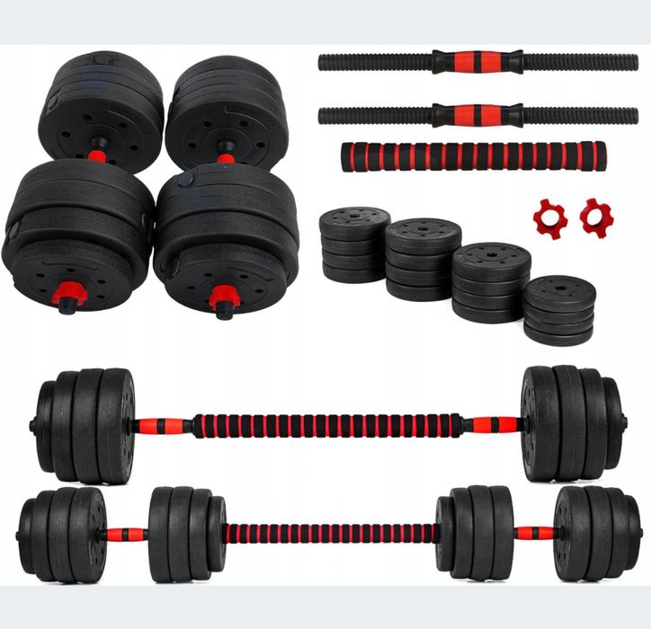 HANTLE HANTELKI 30 KG ciężarki sztanga 2x15 KG do ćwiczeń treningowe