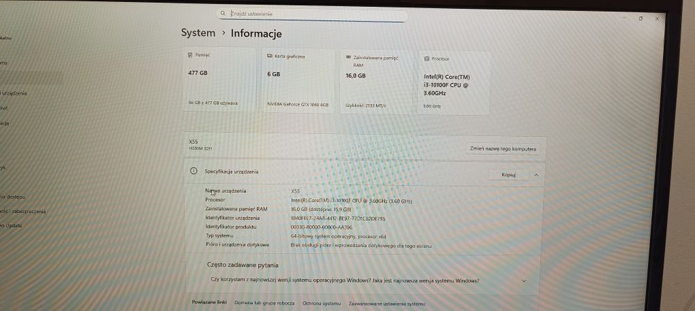 Komputer gamingowy RGB