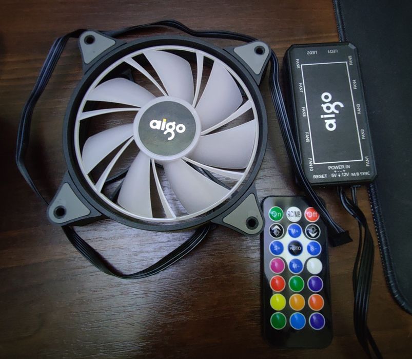 ARGB вентилятори Aigo з контролером 6шт