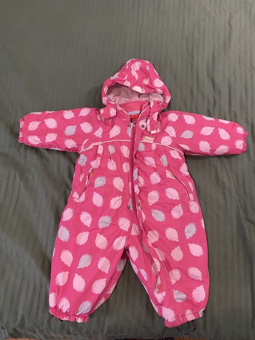 Рожевий комбінезон з їжачками reima 74см