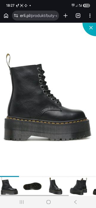 Buty Dr. Martens 1460 Pascal Max Platform  czarne 38