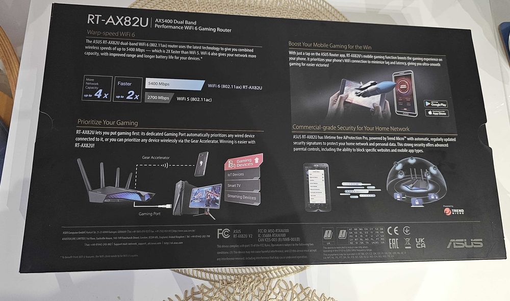 Router ASUS RT-AX82U, Wi-Fi 6