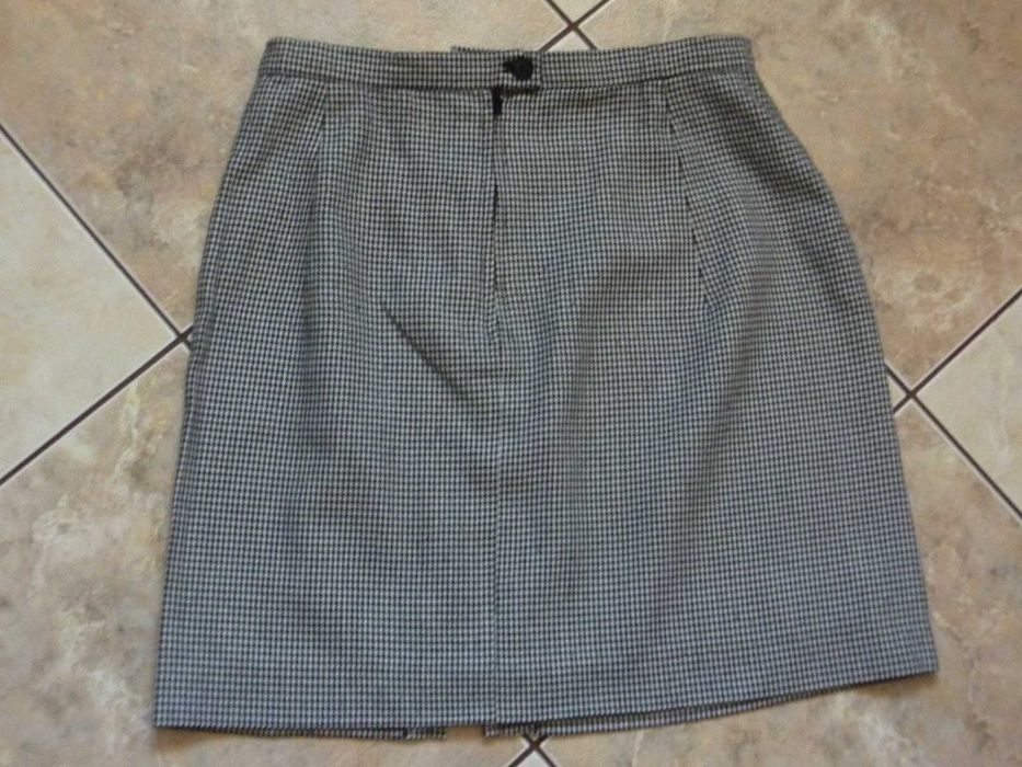 Prosta Mini Spódnica w Kratkę pepitka S/ 36 sexi