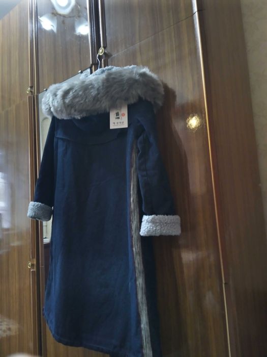 Джинсове пальто вільного крою