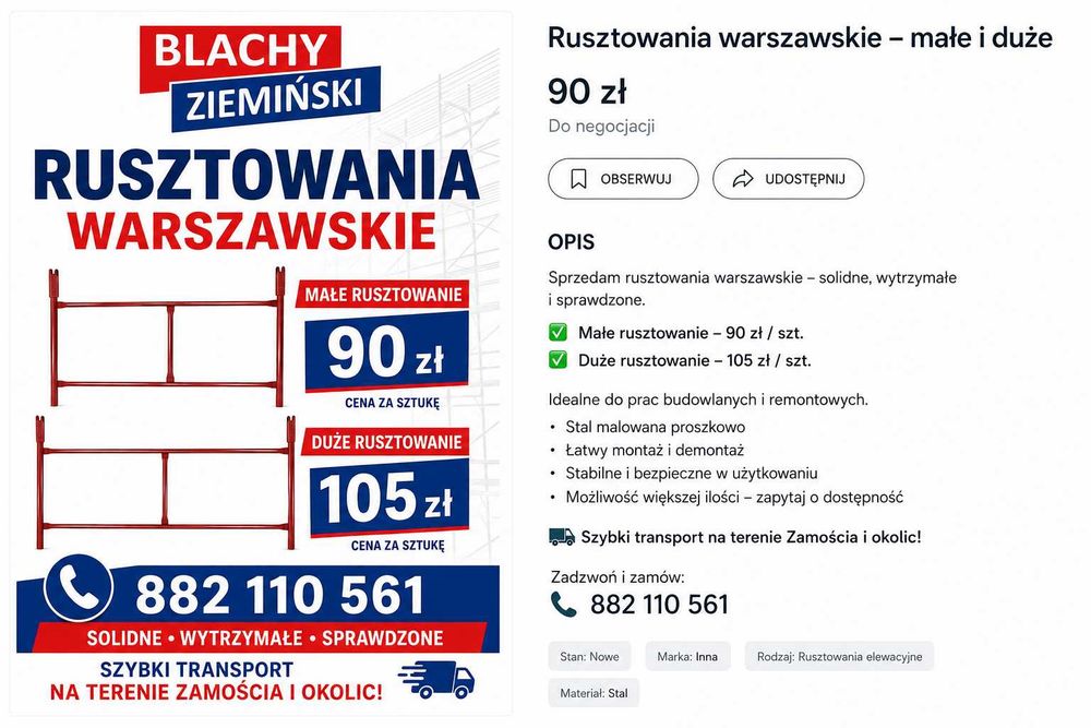Rusztowania Warszawskie NOWE