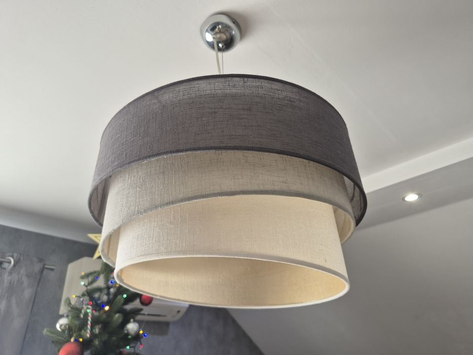 Lampa wisząca ABAŻUR TRIO szary