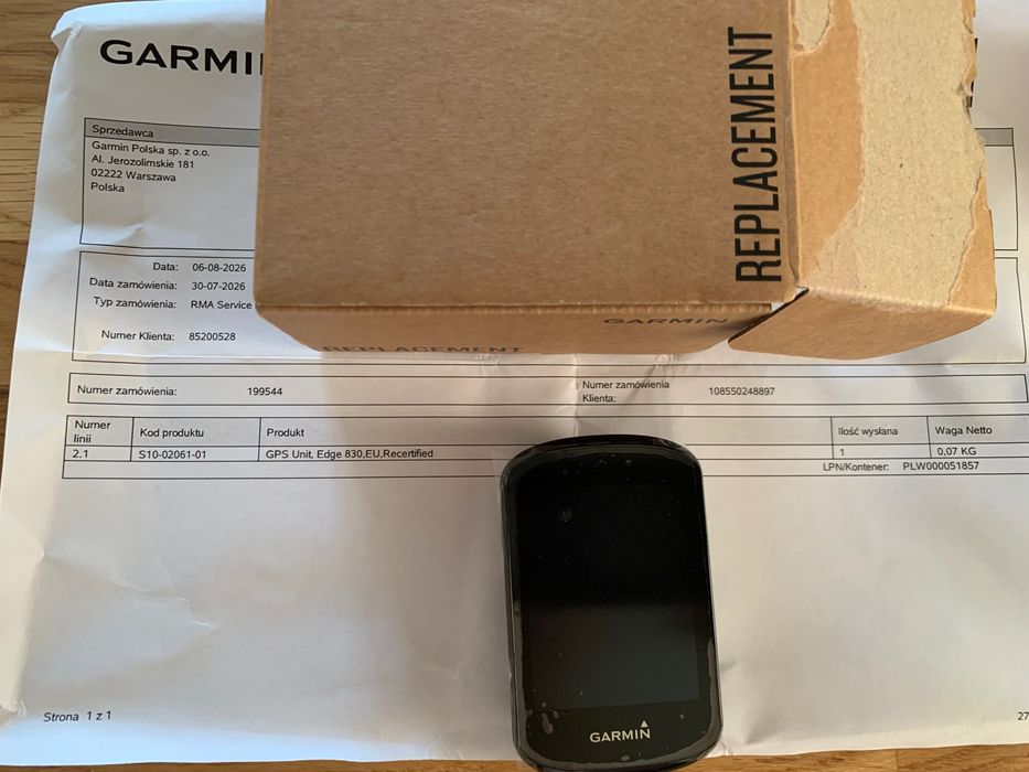 Garmin Edge 830 nowy, gwarancja do 08.2026