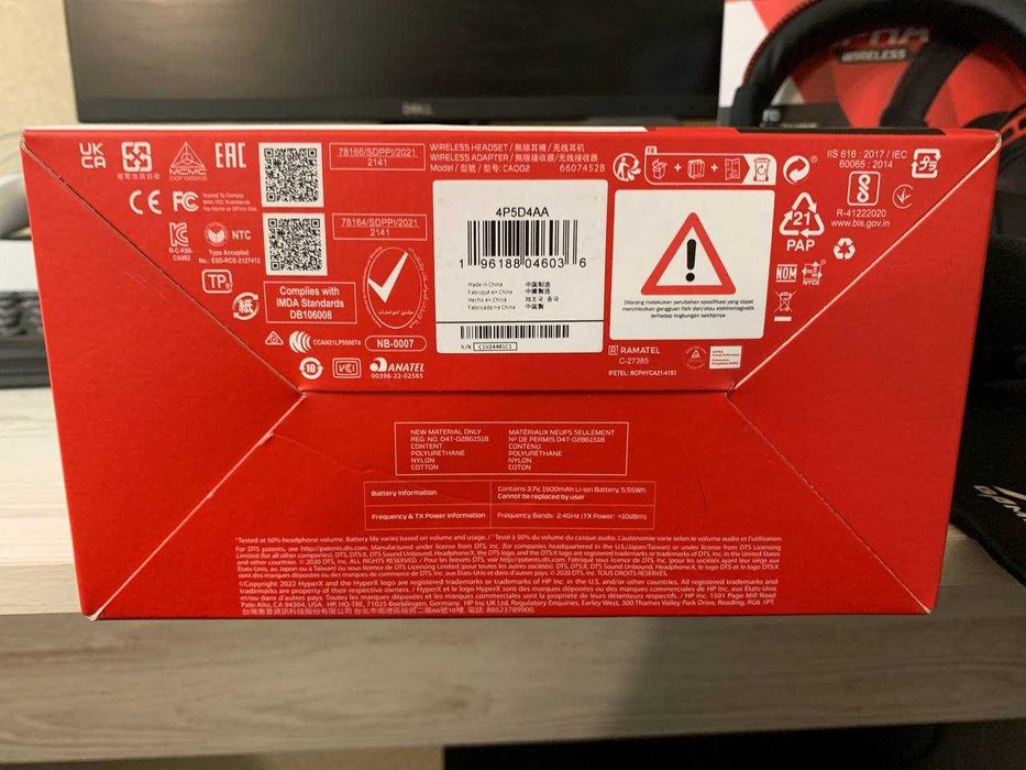 Безпровідні навушники з мікрофоном HyperX Cloud Alpha Wireless 4P5D4AA