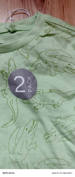 Bawełniane koszulki chłopięce z długim rękawem Sinsay 2pack 128 cm