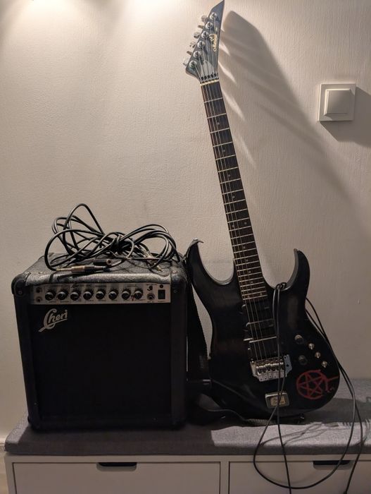 Gitara elektryczna + piecyk 36W + pokrowiec