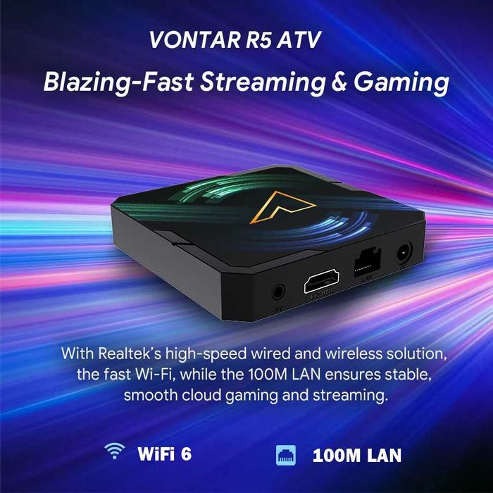 Смарт приставка VONTAR R5 Realtek1325 4/32Gb Android TV14