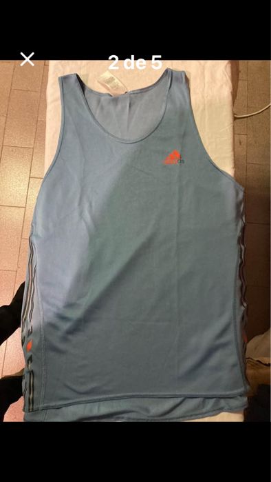 Top sem manga axul claro Adidas Novo, climacool M