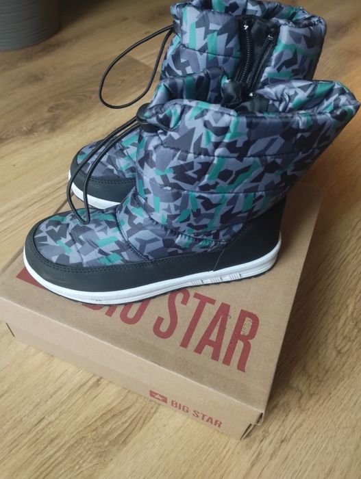Buty śniegowce Big Star r.35 i botki Zara.35