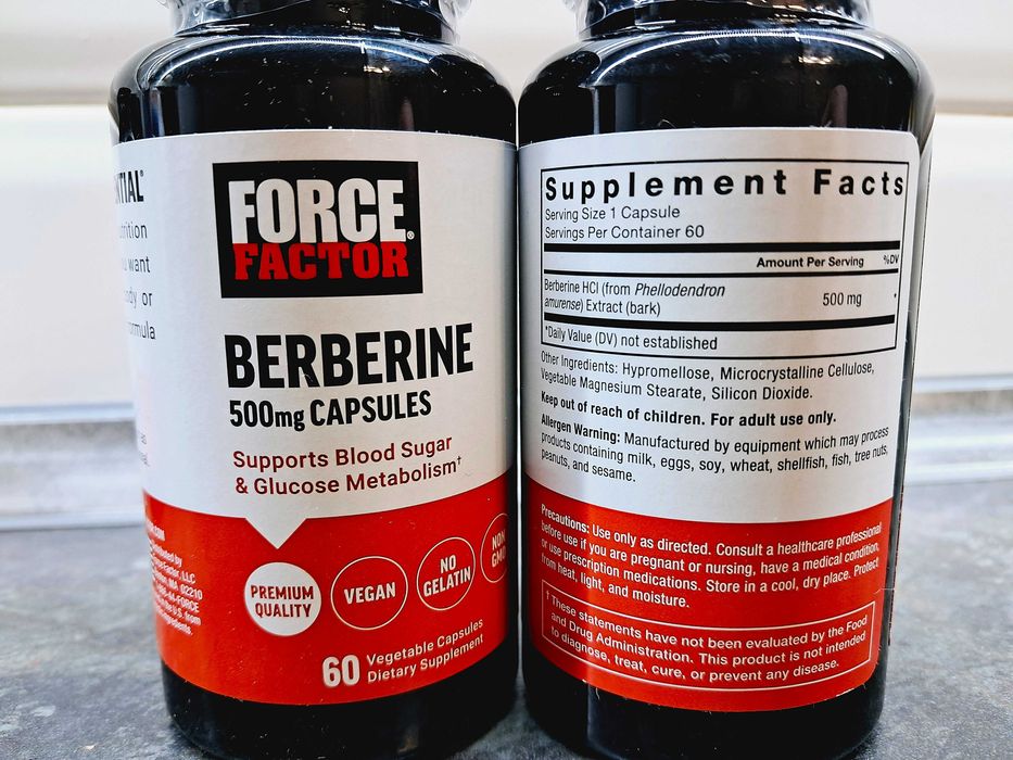 Force Factor, Berberine 500 мг (60 капс.), берберин