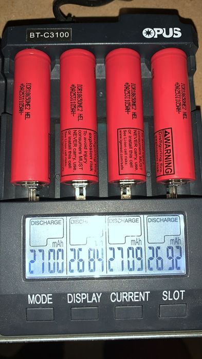 Li-ion высокотоковый аккумулятор ICR  LG 18650 HE2 2500mAh 20A