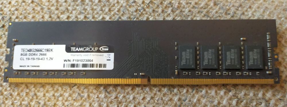 Оперативная память 8GB DDDR4 2666
CL 19-19-19-43 1.2V