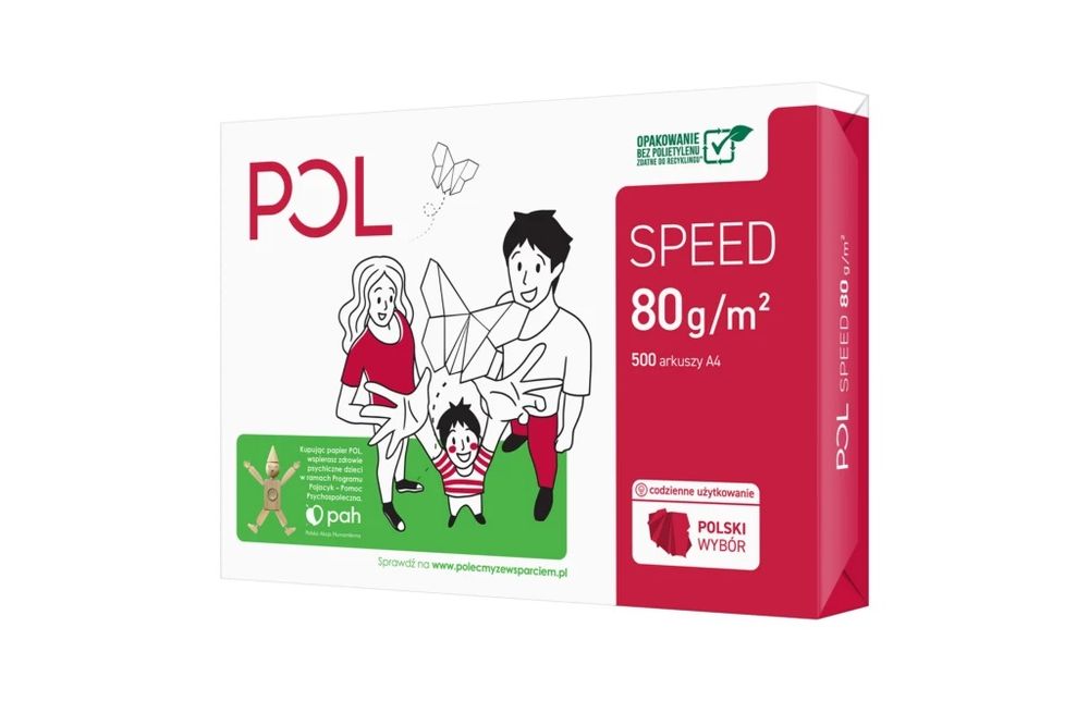Papier do drukarki A4 Polspeed 80G/M2 Ryza