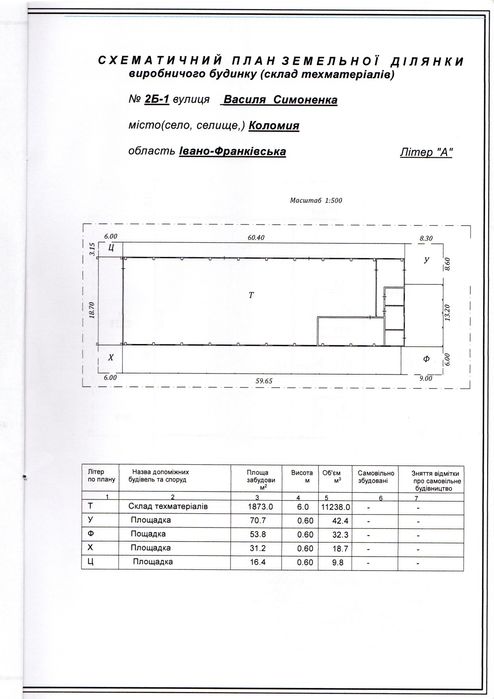 Продаж комерційного приміщення складу площею 2100м.кв