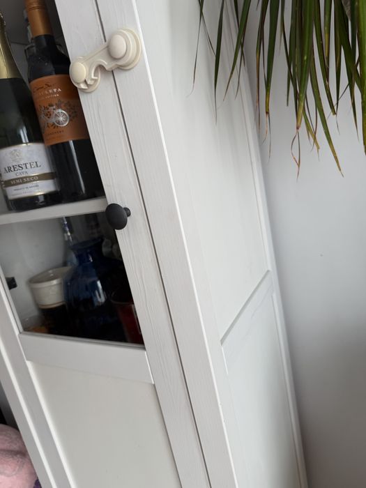Witryna szklana ikea hemnes biala bejca