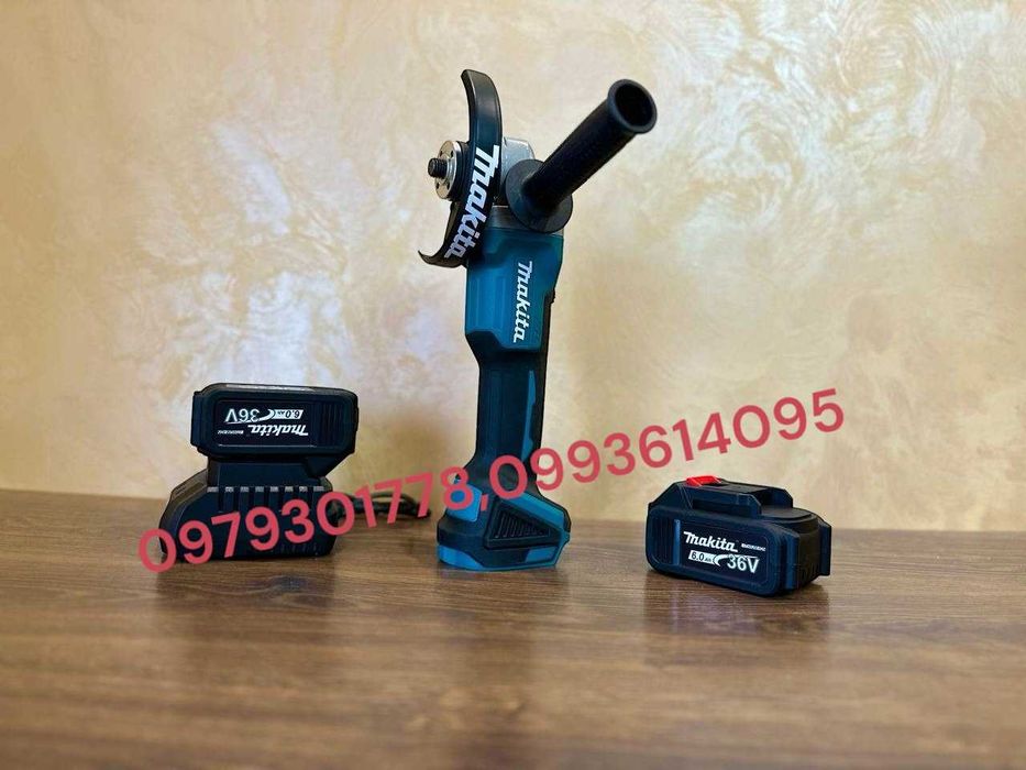 Аккумуляторная безщіткова Болгарка Makita DGA404 36V6A Турбінка 1000Вт