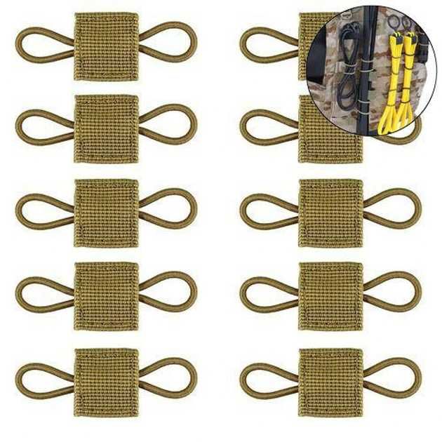 Фіксатор стропа на бронежилет плитоноска для закріплення речей в MOLLE