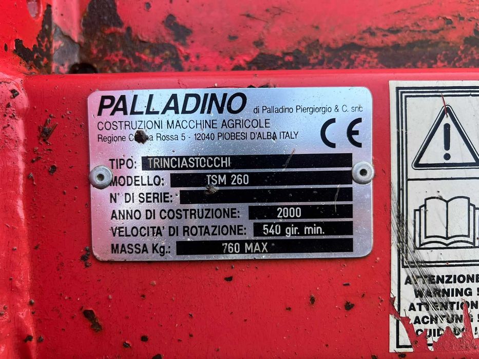 Triturador/Destroçador de Facas Palladino 2,6m