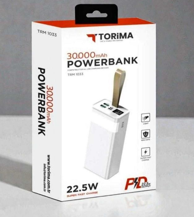 Павербанк Powerbank 22.5W Torima TRM-1060 30000mAh 60000mAh повербанк