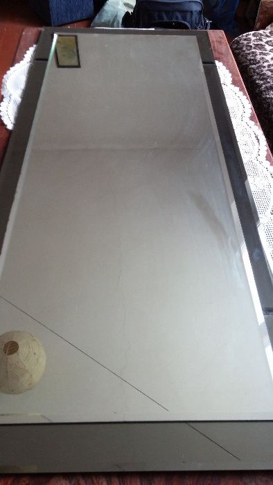 Używane , stare lustro ( 1995r. )z ramą z fazowanego szkła !!