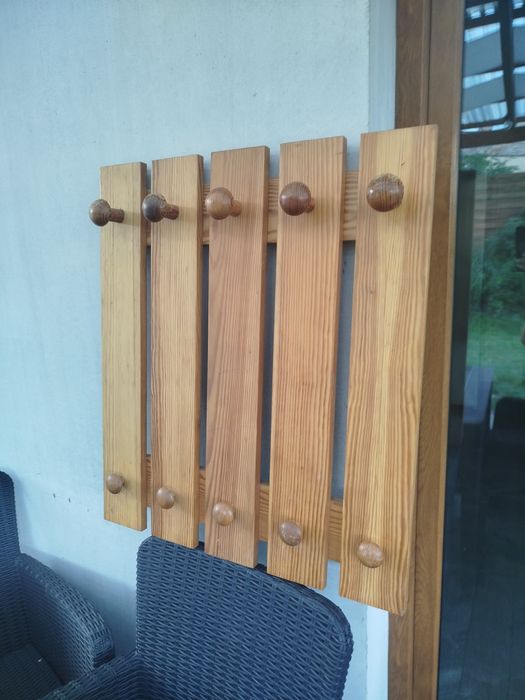 Wieszak SFM na ubrania lata 60/70  drewno Słupskie Fabryki Mebli  Vint